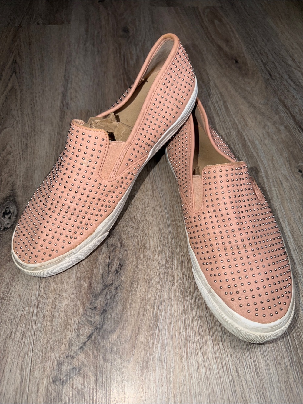 Coach Maggie Studded Slip On Sneakers Blush Pink Leather Shoes Women’s 10B - Picture 2 of 12